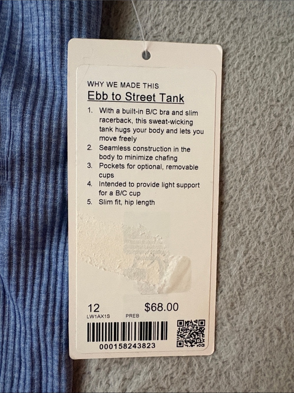 lululemon athletica Ribbed Racerback Tank - Periwinkle Blue - Picture 4 of 4